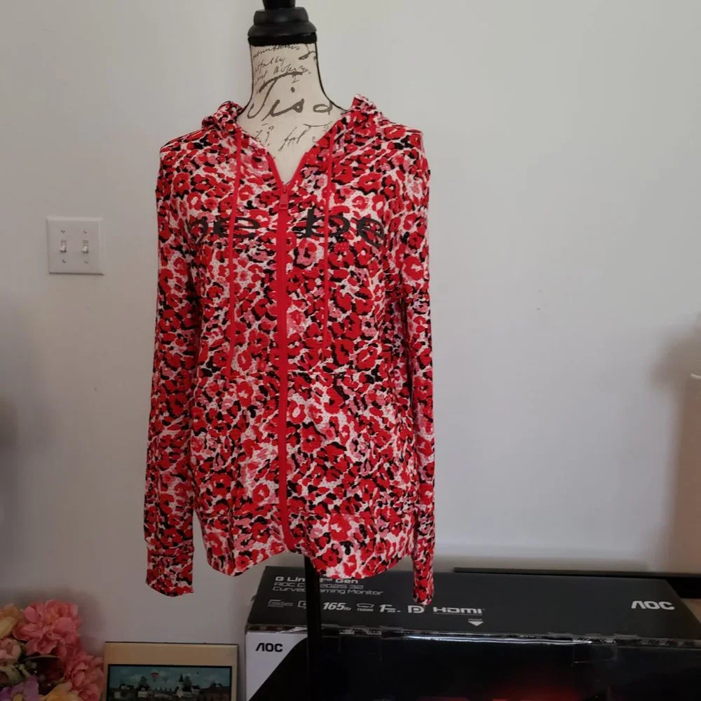 NWT Bebe Sport Jacket Zip Hooded - Picture 1 of 6